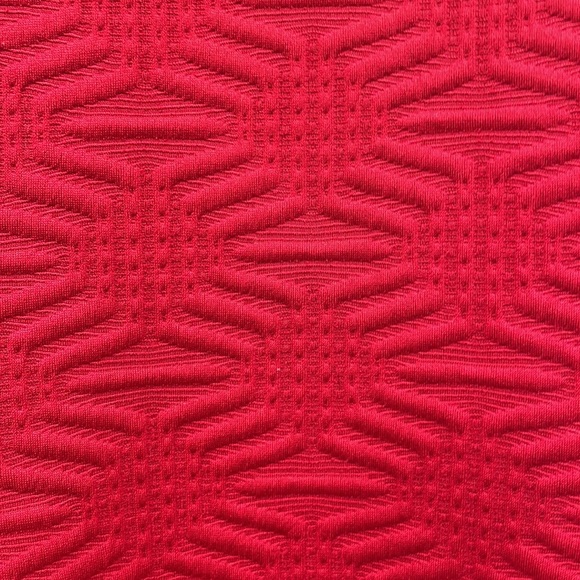 Torrid Geometric Stretchy Knit Sleeveless Sweetheart Fit & Flare Dress Red 2X - Picture 8 of 10